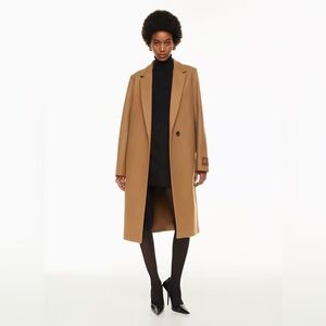 BRAND NEW WITH TAG SIZE Small Aritzia Stedman Coat 100% Wool in Saville Camel